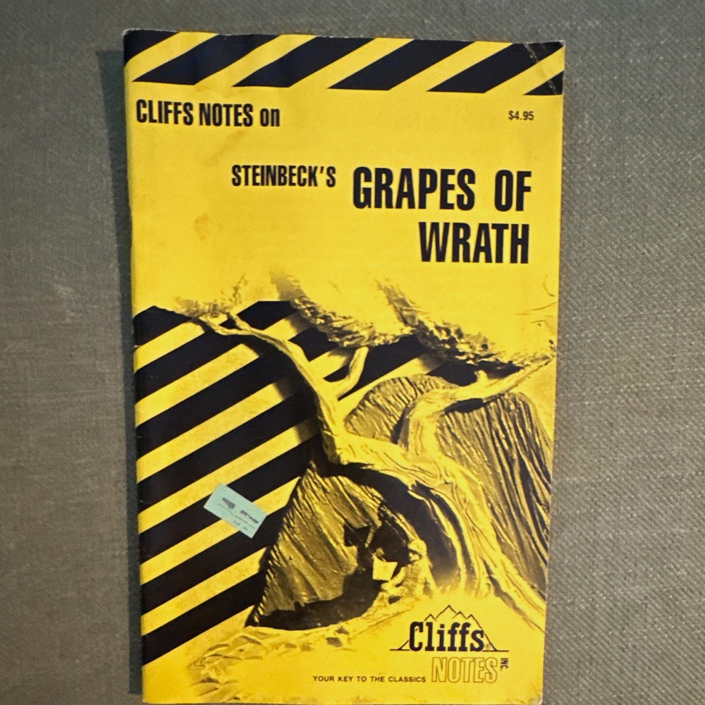 Cliffs Notes Steinbeck's The Grapes of Wrath Vintage 1988 Paperback Study Guide